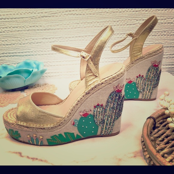 kate spade cactus wedges